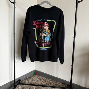 Black Graphic Men Sweater